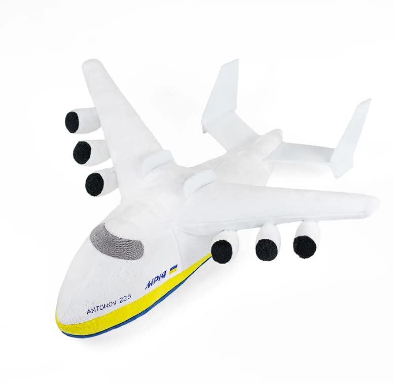 BraveUA 15'' Ukrainian Dream An-225 Mriya Plane Craft Plush Soft Stuffed Toy & Home Decoration Handmade in Ukraine