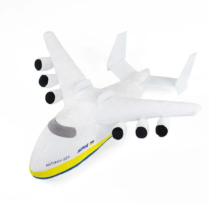 BraveUA 15'' Ukrainian Dream An-225 Mriya Plane Craft Plush Soft Stuffed Toy & Home Decoration Handmade in Ukraine