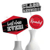 Big Dot of Happiness Reunited Red - School Class Reunion Party Centerpiece Sticks - Table Toppers - Set of 15