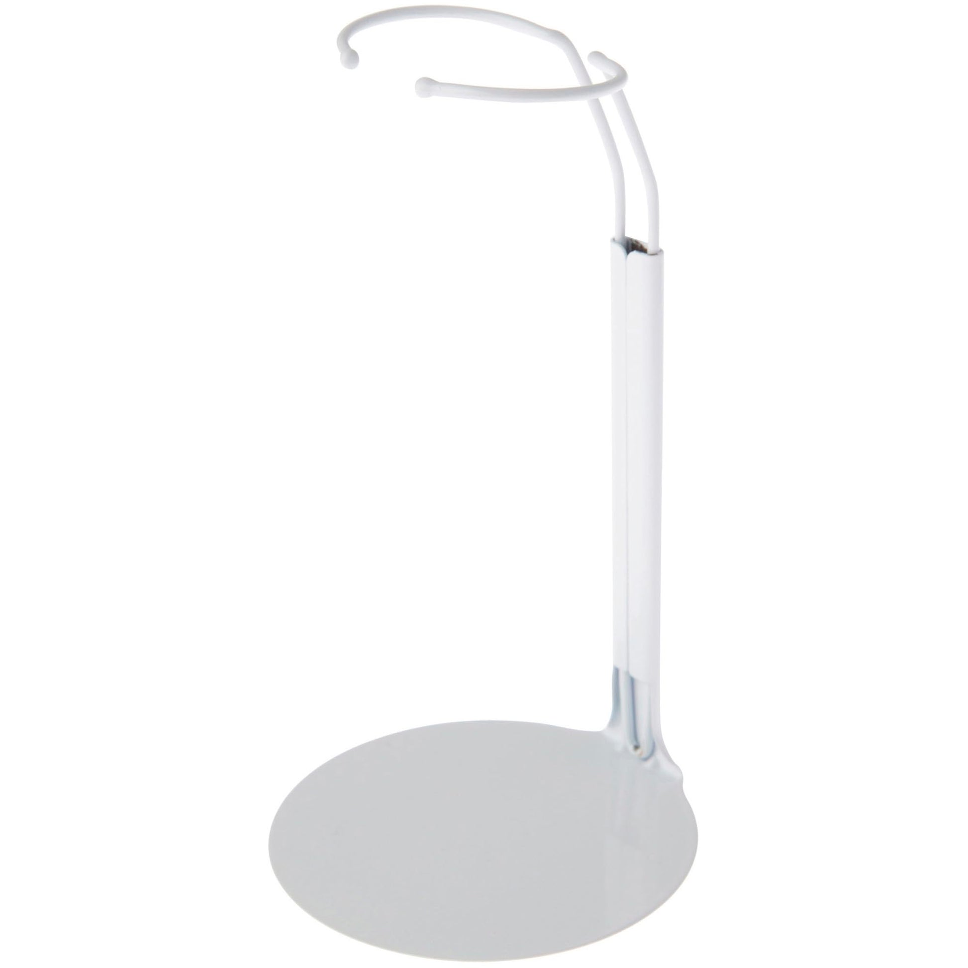 Plymor DSP-5175W White Adjustable Doll Stand, fits 10, 11, and 12 inch Dolls or Action Figures, Waist is 1.75" - 2.25" wide, 5" - 6" around