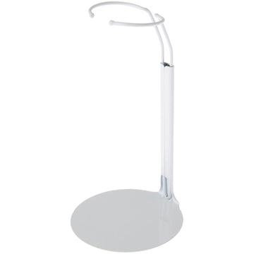 Plymor DSP-5175W White Adjustable Doll Stand, fits 10, 11, and 12 inch Dolls or Action Figures, Waist is 1.75" - 2.25" wide, 5" - 6" around