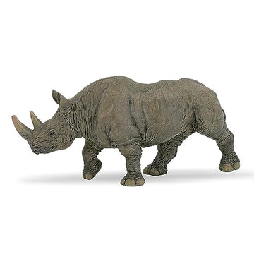 Papo Black Rhinoceros Toy Figure, Gray