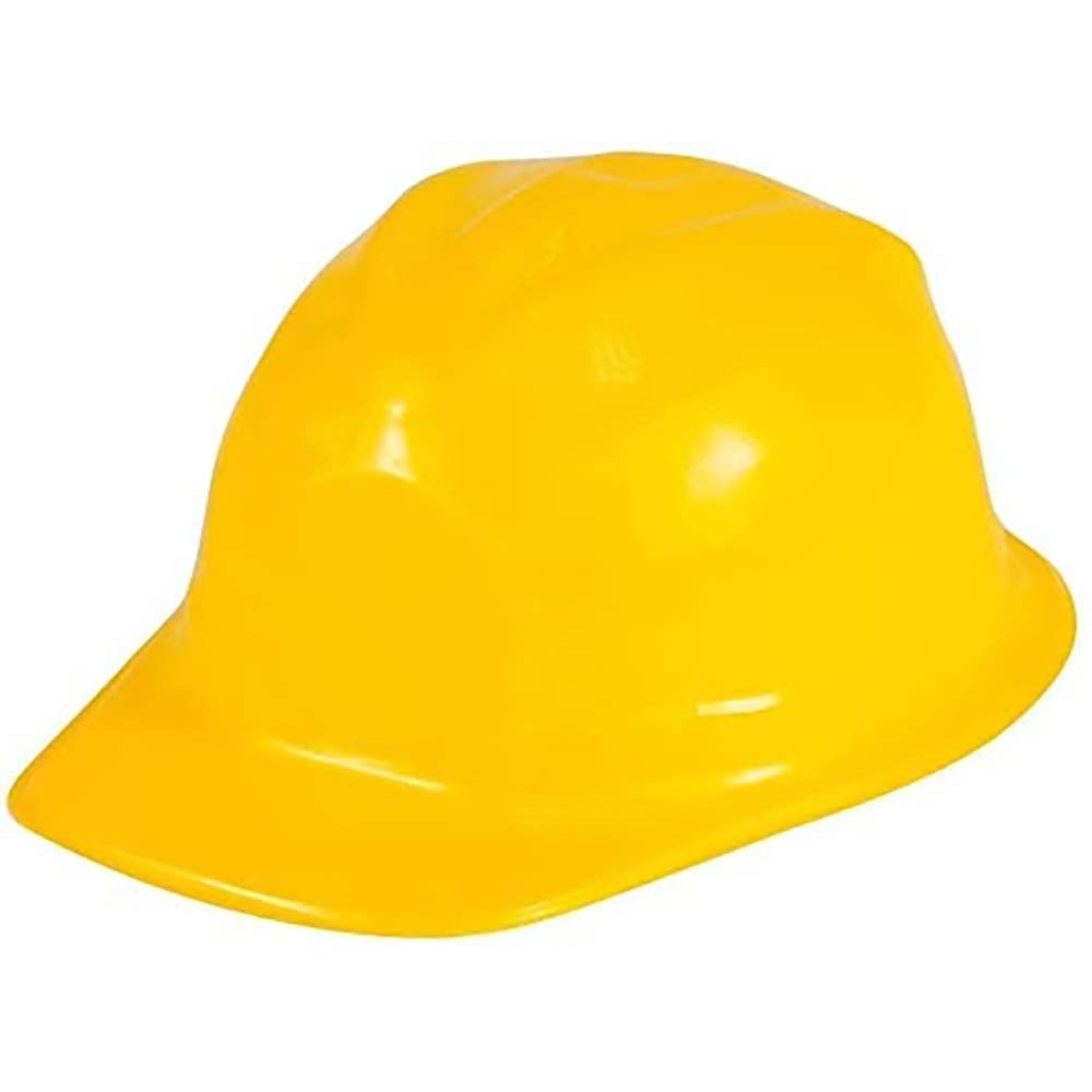 The Dreidel Company 12-Count Yellow Construction Worker Hat Helmet, Child Size Party and Classroom Supplies (12-Pack)