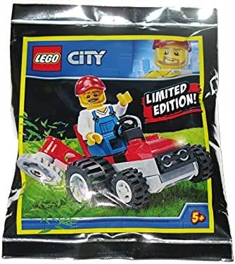 LEGO City Gardener Minifigure on Lawn Tractor - Landscaper, Blue, 1 Piece, 6+ Years