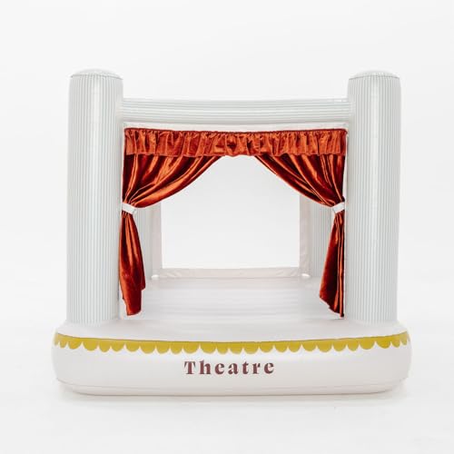 PLAYSMOL Mini Theatre Inflatable Bounce House, Jumping House for Indoor Play, Bouncy Castle for Toddlers & Kids 3-6, Easy Set Up & Storage