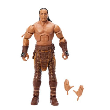 Mattel WWE Elite Action Figure & Accessories, 6-inch Collectible The Rock as the Scorpion King with 25 Articulation Points & Swappable Hands