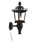 iLAND Dollhouse Accessories of Dollhouse Lights Metal Black Wall Light w/Plug, Exquisite Miniature Wall Lamp Mini House Lighting Decor Fits 1/12 Scale