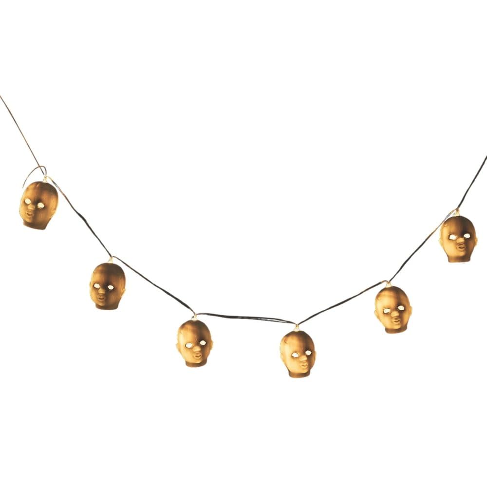 Fun Express 40" Halloween Doll Head String Lights, Home Decor, Halloween Party Decoration