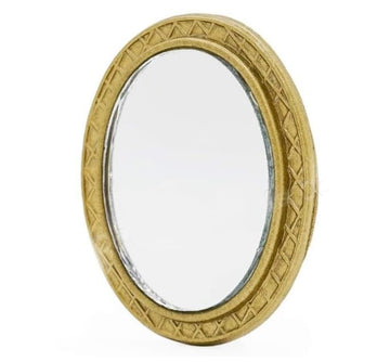 Miniature Dollhouse Mirror European Frame Mirror Dollhouse Victorian Baroque Wall Decor Miniature Bedroom Mini Furniture Accessory for 1/12 Dollhouse