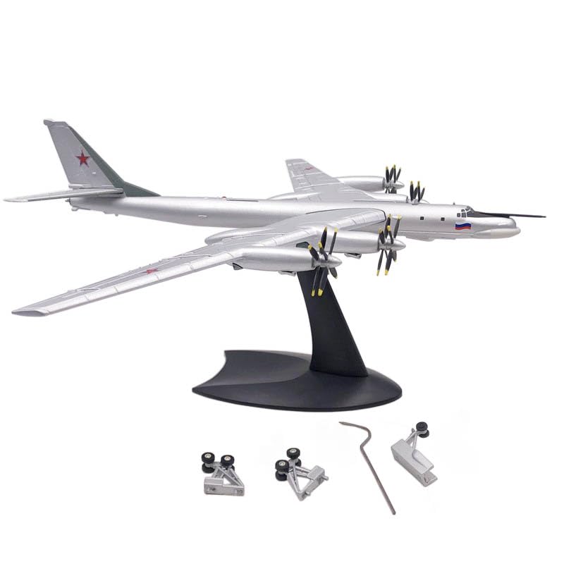LATUROP Tu-95MS Military Bomber Model, 1:200 Scale Metal Diecast Airplane Displays, Alloy Simulation Aircraft Models for Gift and Collection.