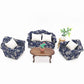 EatingBiting 1:12 Dollhouse Miniature Furniture Sofa 1 Double Sofa + 2 Single Sofa 3Pcs Set Living Room 1:12 Dollhouse Miniature Furniture Single Sofa