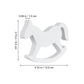 12 * 9.5 * 1.5cm Wooden Rocking Horse Table Decoration Craft Home Art Furnishing Centerpiece Ornament White