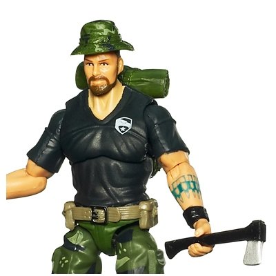 GI Joe Movie Series "The Rise of Cobra" Exclusive 4 Inch Tall Action Figure - Infantry Combat Specialist Bench-Press with Backpack, Booney Hat