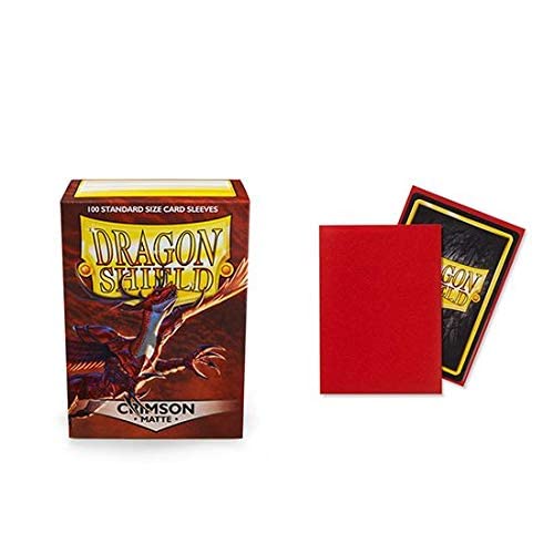 5 Packs Dragon Shield Matte Crimson Standard Size 100 ct Card Sleeves Value Bundle!