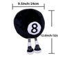 Xshelley 12.6 inch Billiard 8 Ball Plush Toy Pillow-3D Black 8 Billiard Ball Throw Pillow-Black Circle Pillow Plush Stuffed Billiards Decoration Gifts