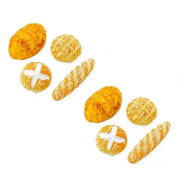 8Pcs 1/12 Miniature Bread Dollhouse Decoration Accessories Resin Mix Bakery Bread Mini House Food Decoration Accessories