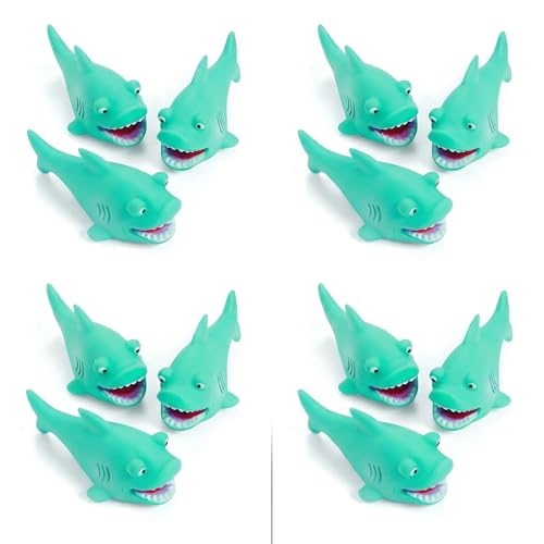 Fun Express Mini Shark Squirt Toys 12 Pack - Water Guns for Kids Bath Toys & Pool Toys Set - Party Favors for Kids Birthday Goodie Bag Stuffers |