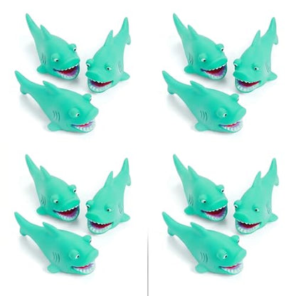 Fun Express Mini Shark Squirt Toys 12 Pack - Water Guns for Kids Bath Toys & Pool Toys Set - Party Favors for Kids Birthday Goodie Bag Stuffers |