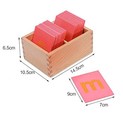 Adena Montessori Lower and Capital Case Sandpaper Letters,Early Child Development Learning Material,ABC Alphabet Preschool Toy Baby English Letters