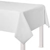 Amscan Frosty White Plastic Table Cover - 54" x 108" - Event Essential, Perfect for Parties, Weddings, & Special Occasions