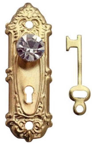 Dollhouse Miniature Brass and Crystal Opryland Door Handle or Door Knob