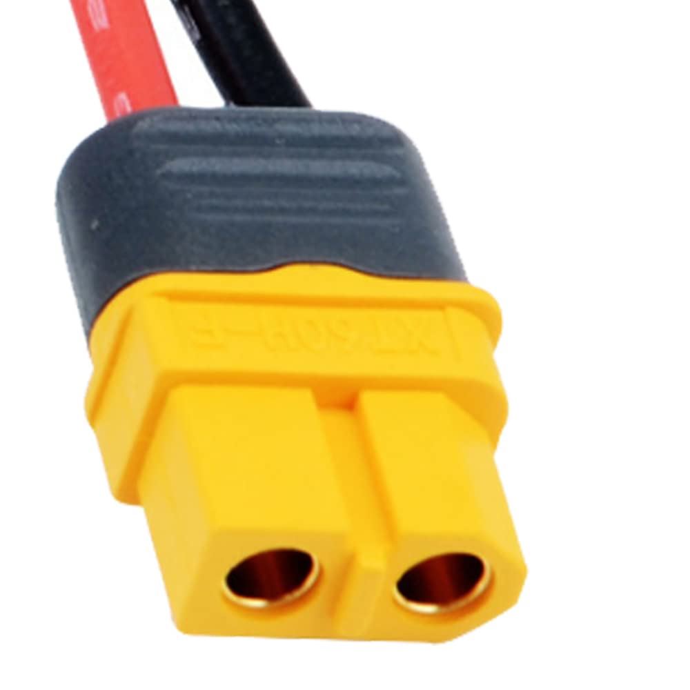 Yiqigou 2 Pairs Amass XT60 Plug Male Female Connector Adapter with Sheath Housing with 5.9inch 12AWG Silicone Wire for RC Lipo Battery FPV Racing