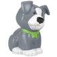 Replacement Part for Fisher-Price Little People Playset HBW73 - Replacement Gray and White Dog Wearing Varied Collar Color