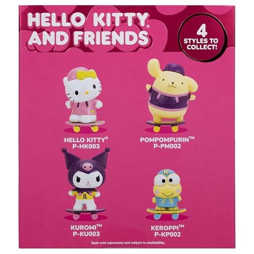 Jazwares Hello Kitty® and Friends - 4” Pompompurin™ Premier Figure with a Skateboard - Series 2 - Officially Licensed Sanrio Product from Ages 6+