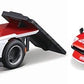 Muscle Machines Flatbed Truck #46 Red and White with Blue Stripes and 1972 240Z #46 Red and White with Blue Stripes Muscle Transports Series 1/64