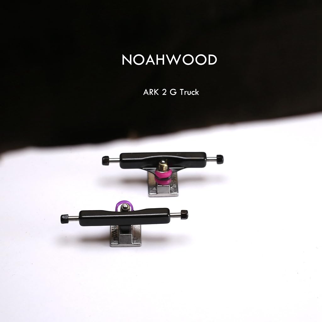 NOAHWOOD DIY Pro Fingerboard Truck 35mm (Silver Baseplate + Black Hanger) Ark Truck iiG