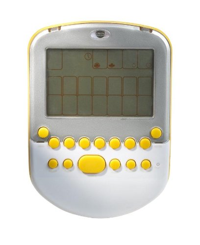 Mattel Big Screen Solitaire - White/ Silver with Yellow Accents