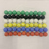 60 Large 1" (25mm) Replacement Solid Glass Marbles for Chinese Checkers, Aggravation, or Marble Games (10 Each of Red, Blue, Yellow, White, Green