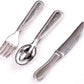 12-Piece 1/12 Scale Silver Miniature Cutlery Set - Stainless Steel Dollhouse Accessories for Cupcake Decorations and Model Displays (0.8" Tiny