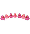 Vinyl Pink Ribbon Rubber Duckies (12 Pack) 2". Vinyl.