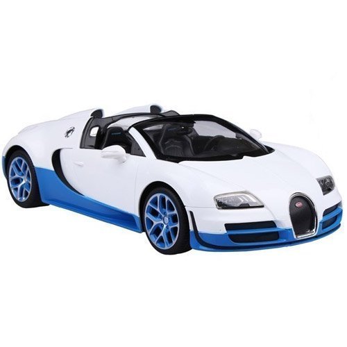Radio Remote Control 1/14 Bugatti Veyron 16.4 Grand Sport Vitesse Licensed RC Model Car (White/Blue)