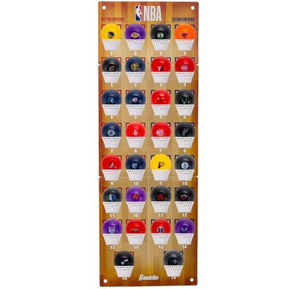 Franklin Sports NBA Standings Tracker - League Standings Board with Official NBA Team Mini Basketballs - Fun Fan Shop Décor for Bedrooms, Offices +