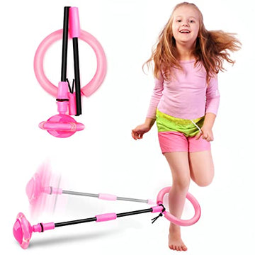 Hewog Skip Ball, Portable Foldable Colorful Flash Wheel Swing Ball, Kids Toys for Girls & Boys, Sports Fitness Toys for Kids & Adults. Gifts for Mom