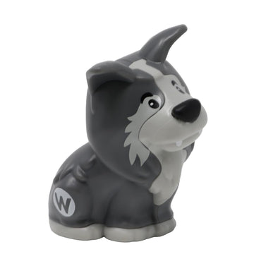 Fisher-Price Replacement Part for Collectible Little People Alphabet Fun Zoo Safari Farm Playset JGR92 - Replacement Letter W Gray Wolf Figure