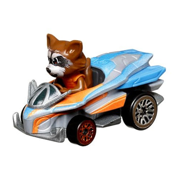 Hot Wheels RacerVerse Die-Cast Vehicle with Rocket Racoon Driver 1:64 Scale