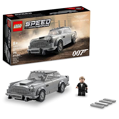 Lego Speed Champions 007 Aston Martin DB5 76911 Building Toy Set Featuring James Bond for Kids, Boys and Girls Ages 8+ (298 Pieces), 10.32 x 5.55 x