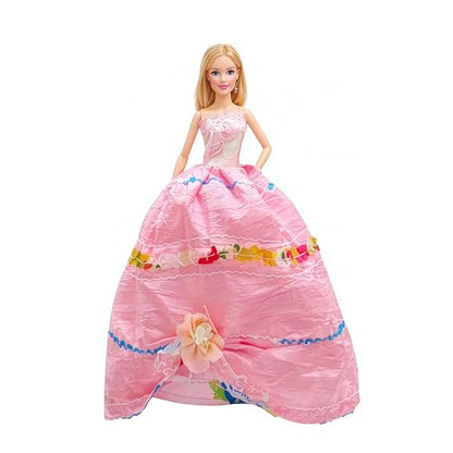Peregrine Pink Cotton Gown Dress for 11.5 inches Dolls