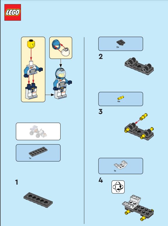 LEGO City: Space Astronaut Minifigure with Moon Rover