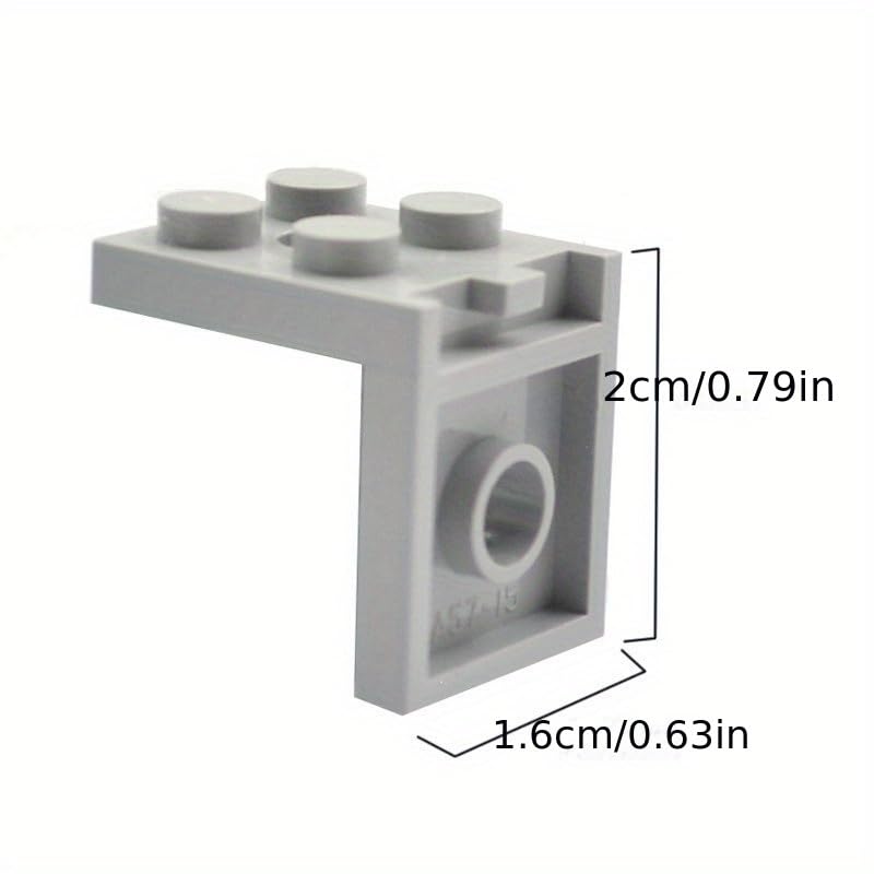 YUJHITP Display Stand for Mini Figure, 50 Piece Classic Light Gray Bracket Plate Bulk, Compatible with Lego Parts and Pieces(Color: Light Gray)