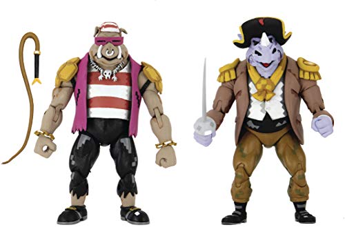 NECA TMNT Turtles in Times - Pirate Rocksteady & Bebop - 7" Scale Action Figures