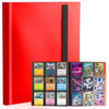 Card Binder 9-Pockets, Trading Card Binder, 20 Pages, 360 Card Capacity Collection Binder, Card Folder for MTG, TCG, Game Cards & Sports Cards?Red?