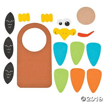 Turkey Door Knob Craft Kit - 12 - Crafts for Kids and Fun Home Activities
