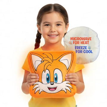 Mighty Mojo Tails Pouch Pal -10”- Heatable & Cooling Plush Pillow with All-Natural Seed Pouch | Microwavable Comfort for Toddlers | Huggable, Ready