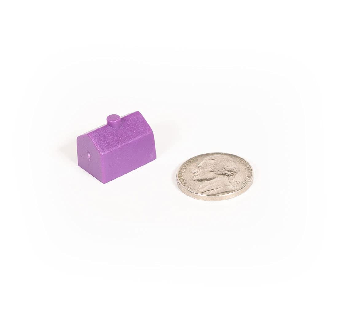 Plastic Hotels: Purple Board Game Replacement Hotel (Colored Miniature Town and City Buildings)