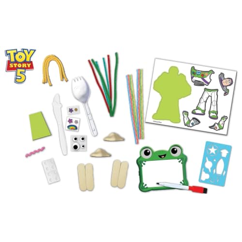 Tara Toys Disney Pixar Toy Story 5 Creativity Set - Art Activity Kit with 30+ Pieces - MYO Forky & Karen, Doodle Board & More - Fun Travel Set