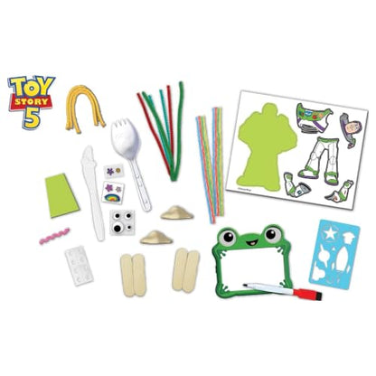Tara Toys Disney Pixar Toy Story 5 Creativity Set - Art Activity Kit with 30+ Pieces - MYO Forky & Karen, Doodle Board & More - Fun Travel Set